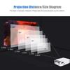 T5 Home Theater HD Mini Portable Projector Family Children"s Smart Phone Led ProjectorsUK Plug