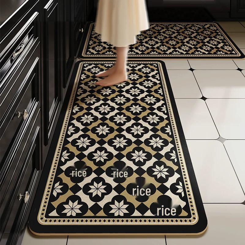 

Американський Ретро Кухонний Водонепроникний Шкіряний Килимок для Підлоги - Легко Протирати, Не потребує прання, Довга смуга для плити, мийки та підлоги. 50*80 + 50*160 cm