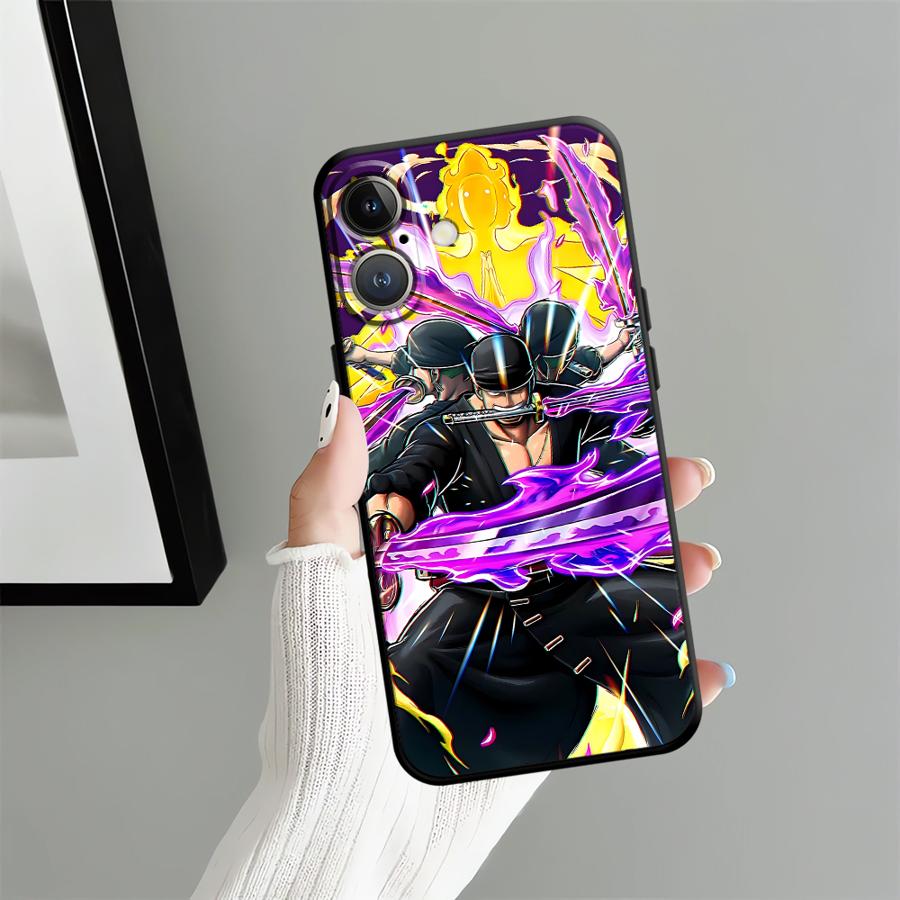 Ones Pieces Zoro Funda Phone Cover Case for iPhone 14 13 Mini 7 8 15 Plus 12 17 16 Pro Max X XS XR SE 11 17Air