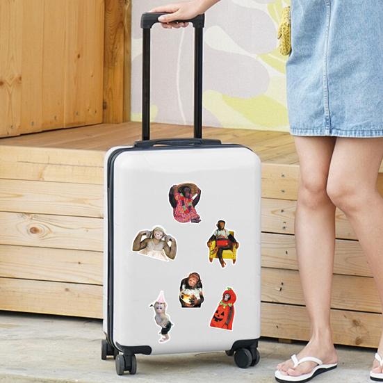 50Pcs Funny Monkey Sticker Waterproof Hilarious Vinyl Decals Waterproof Chemical-free Stickers for Luggage Laptops Water Bottles Skateboards