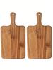 D2 Acacia Wood Cutting Board with Handle Charcuterie Board Serving Board Cheese Bread Vegetables Fruits Serving Cut Board Steak