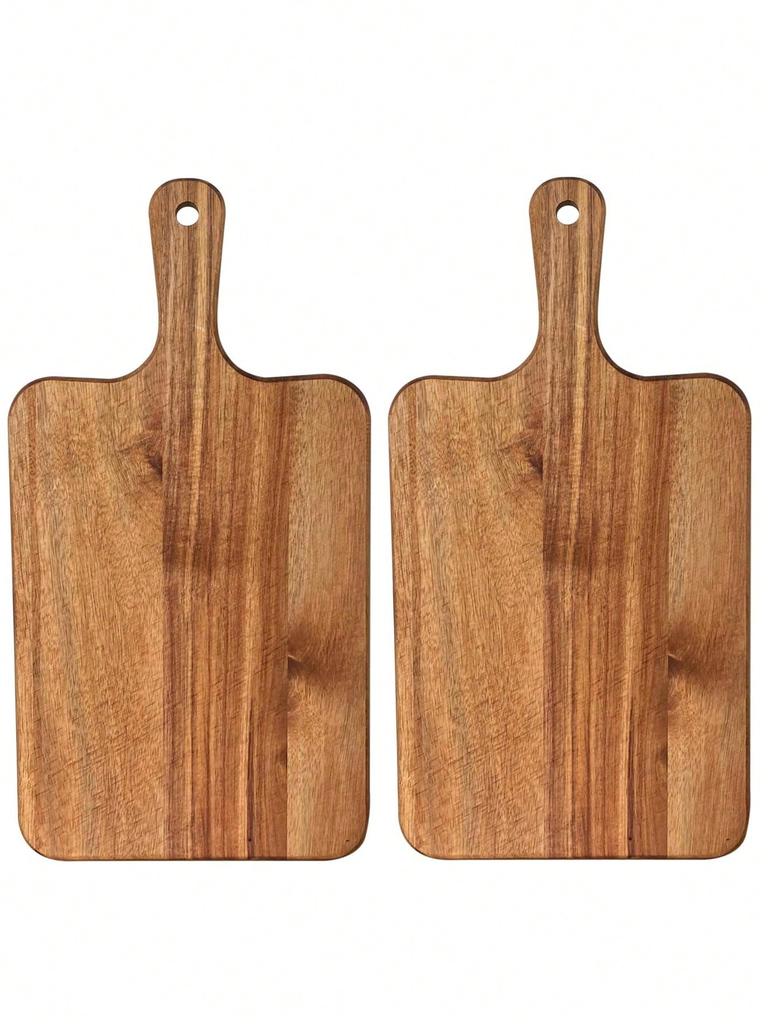 D2 Acacia Wood Cutting Board with Handle Charcuterie Board Serving Board Cheese Bread Vegetables Fruits Serving Cut Board Steak
