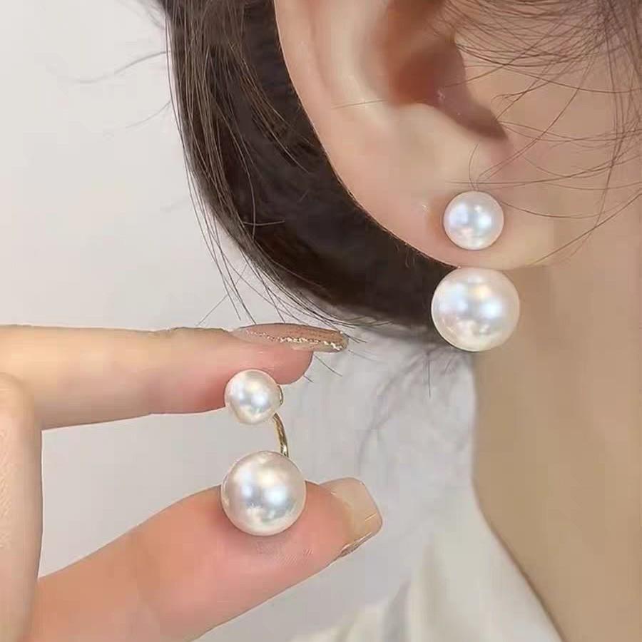 Elegant Two-Way Pearl Earrings: 2024 Trendy, Light Luxury, High-End Earrings for Women