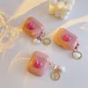Pink Girl Heart Apple Bluetooth Headset Cover For Airpods 1 Generation 2 Generation 3 Generation Airpods Pro Silicone