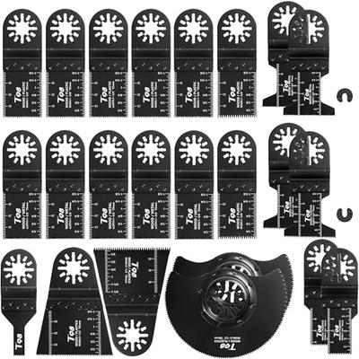 T98 Blade Cut-Off Saw Multi-Tool Replacement Blade Set, 23 Pieces, Compatible with Hitachi, Bosch, and Other Models, Wood Nailing, Metal Cutting, Tip