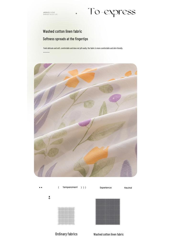 Washable Cotton Long Pillowcase 48x150cm - Single Piece Cover for Double Pillow Core