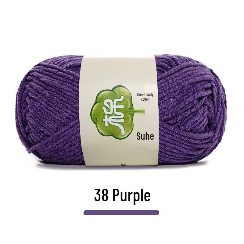 Suhe 5-Ply Combed Cotton Yarn for Children's Hand-Knitted Dolls & Blankets