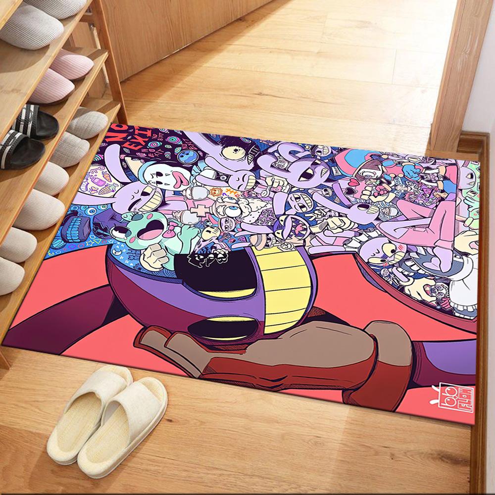 Digital Circus Floor Rug Office Rug Perfect for Game Room Living Rooms Kitchen Bedrooms Anti-slip Rug Anime Office Decor Perfect Gift for Women/Men