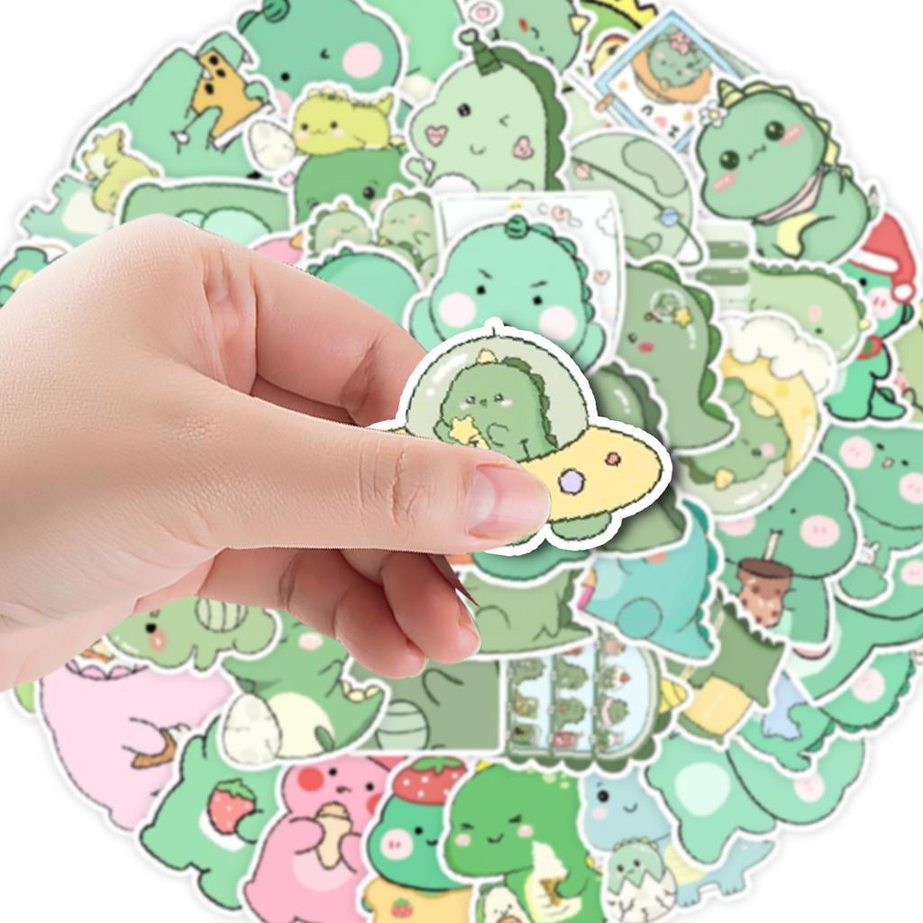 50 Pieces of Little Dinosaur Doodle Stickers Suitcase Car Notebook Skateboard Water Cup Waterproof Decorative Stickers