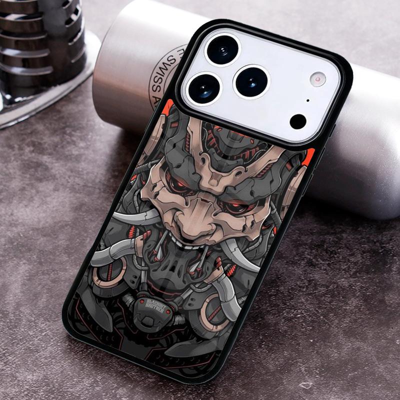 Japanese Hannya Mask Phone Case for iPhone 17 16 15 Pro Max Air 14 13 12 11 Plus Shockproof Cover