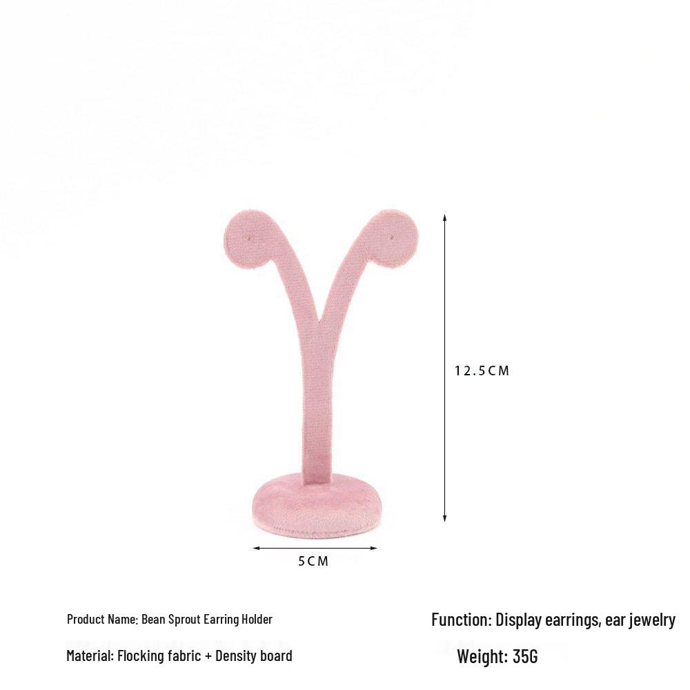 Pink Velvet Jewelry Display Stand for Necklaces & Rings