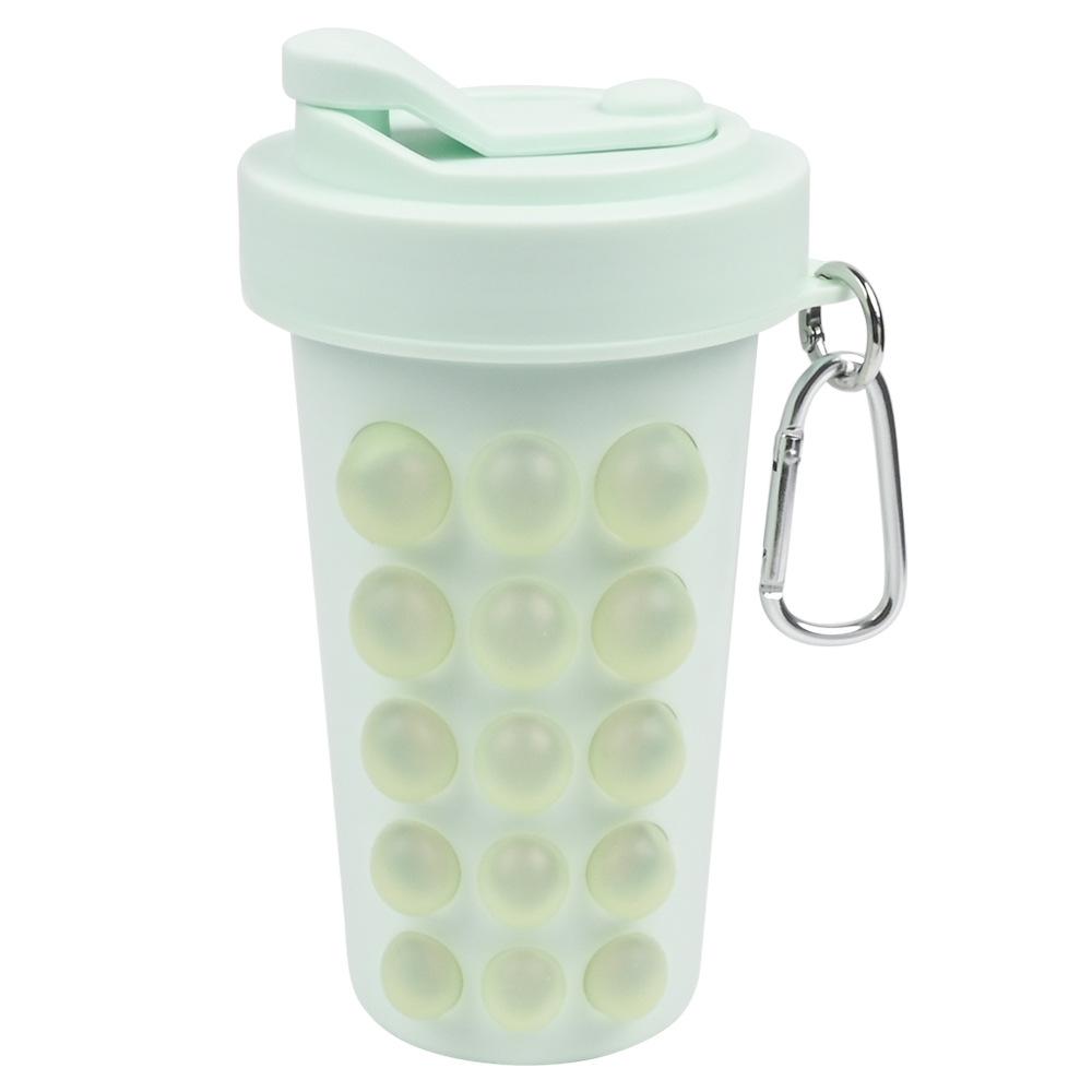 600Ml Creative Cup Food Grade Silicone Ice Cube Tray Mould Stainless Steel Water Bottle Portable Straw Water Cup
