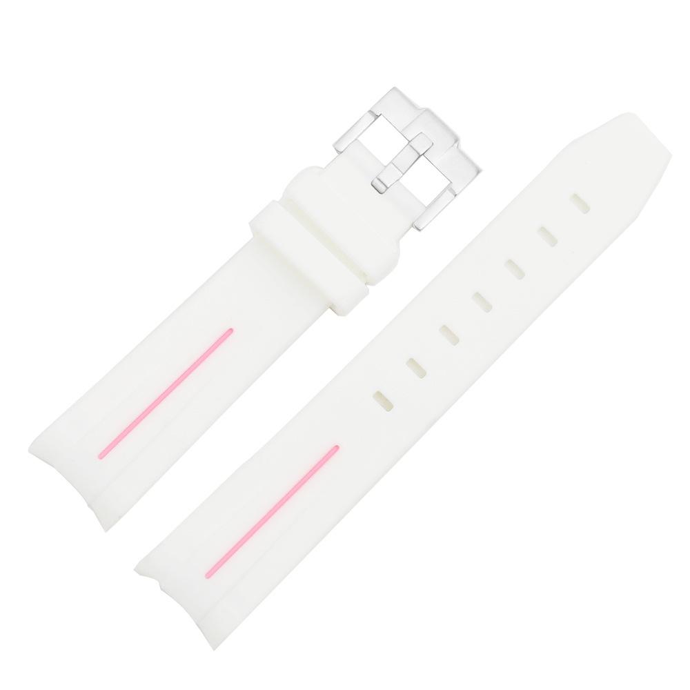 Curved Interface Rubber Watch Strap 20mm Men Women Waterproof Sports Watch Band for Moonswatch Watchband Watch Accessories