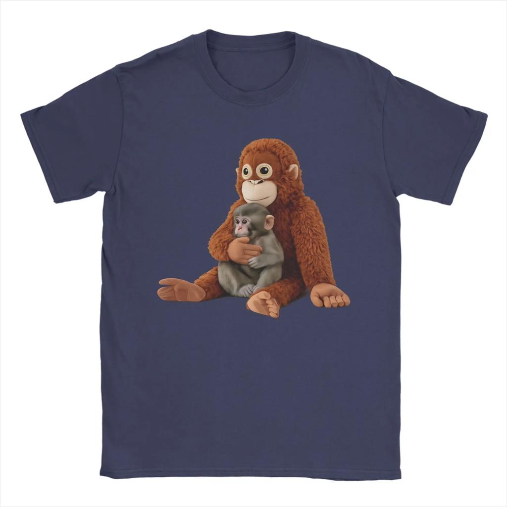 Punch Monkey Funny Animal Men T Shirt  Vintage Tees Short Sleeve Crewneck T-Shirts 100% Cotton Gift Idea Clothes