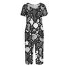 2 Piece Sets For Women Short Sleeve Top And Pants With Pockets Workout Soft Halloween Print Sets