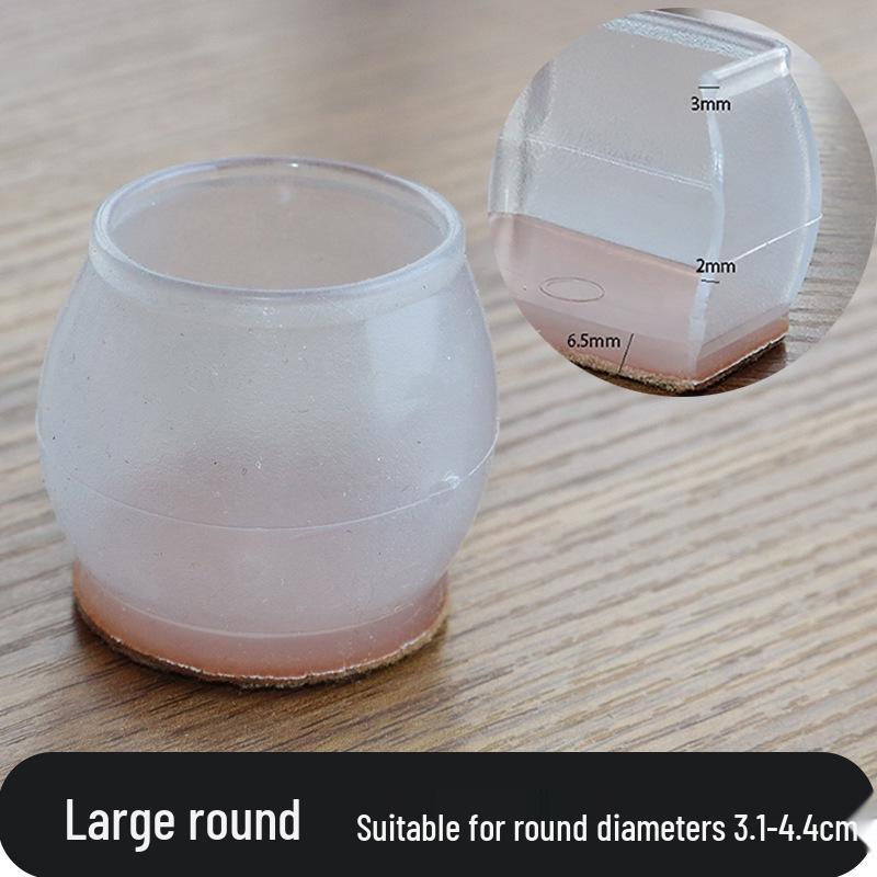 Non-slip Silent Chair Leg Covers: Thickened, Wear-Resistant Pads for Tables and Stools