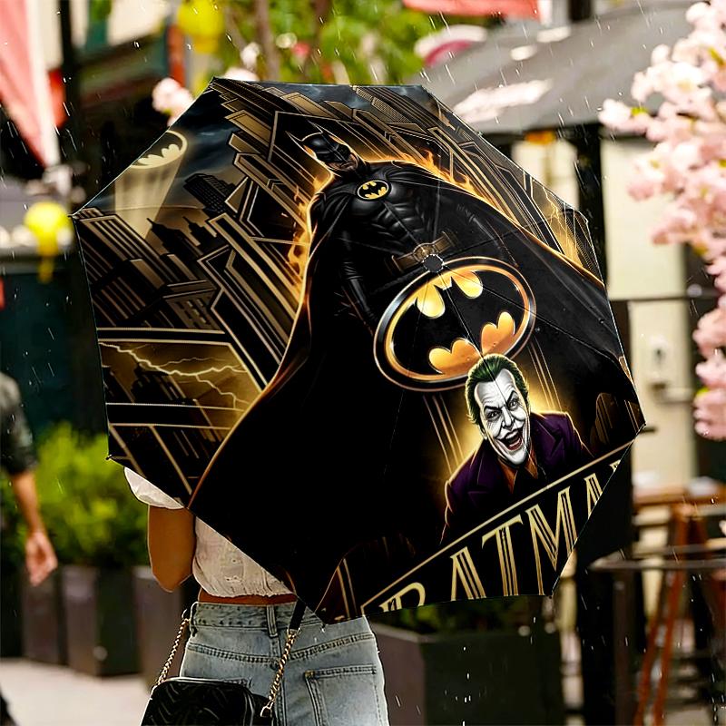 Batman Print Umbrella Automatic Opening/ Closing - Portable Foldable Design - Daily Use for Travel/Outdoor - Gift for Birthday