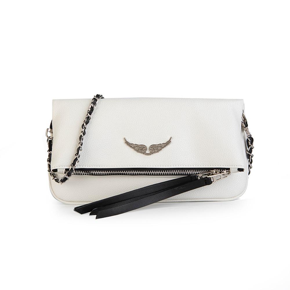 French Classic Women's ZV Bag Fashion Design Casual Crossbody Bag Diamond Wings Envelope Chain Shoulder Bag