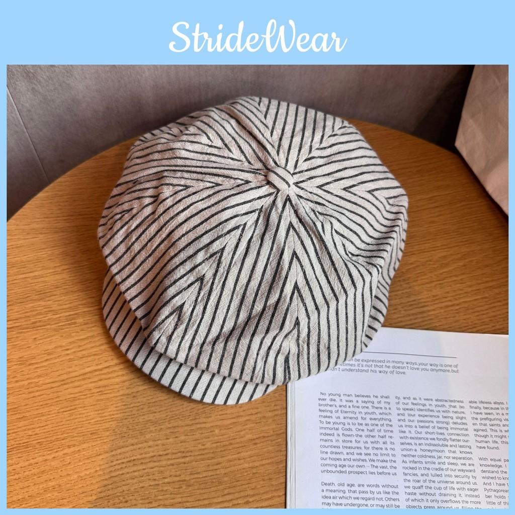 Stripes Color Solid Eight Panel Hat Breathability Women Casual Summer Outfits