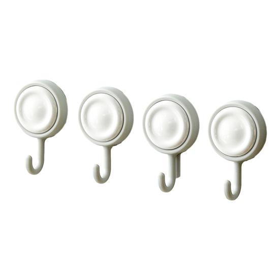 

4PCS Sticky Hook with 360° Rotation Design Hook Strong Adhesive Stable Base Wall Hook for Towels Clothes Kitchen Utensils белый