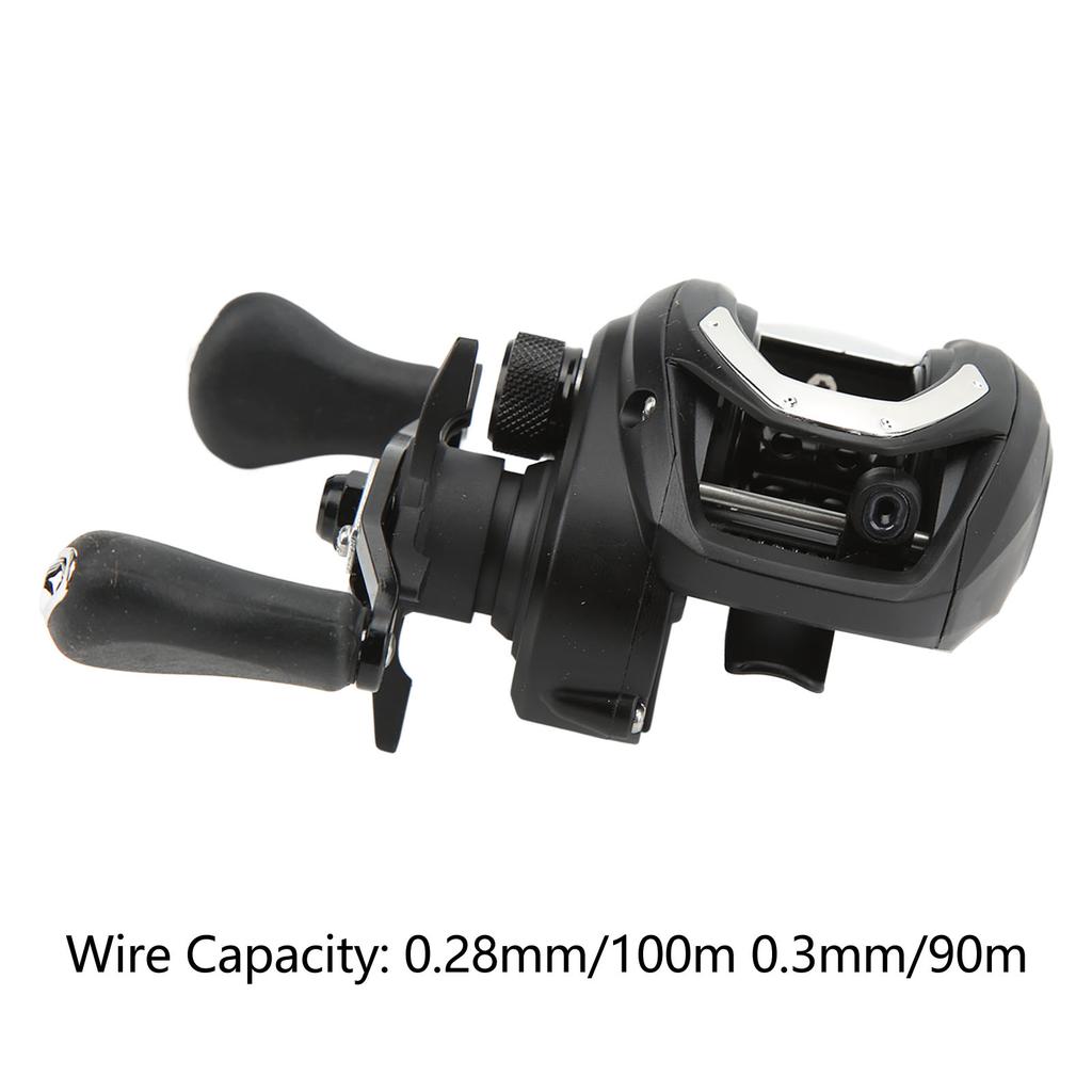 CC80 Kołowrotek wędkarski typu kropla wody 7.5:1 Kołowrotek wędkarski typu baitcasting Micro Raft dalekiego zasięgu, praworęczny