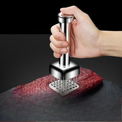 304 Stainless Steel Kitchen Tender Meat Needle Profession Cooking Meat Tenderizer Tool Loose Meat Needle Pork Chop Steak Hammer