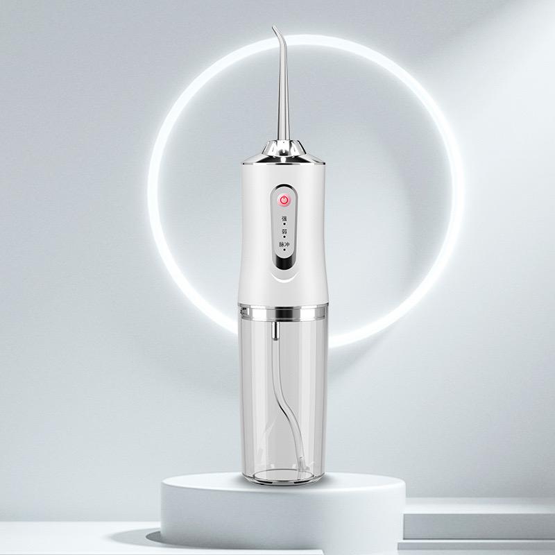 

Ирригатор для полости рта, портативный стоматологический водный ирригатор, перезаряжаемая через USB водоструйная нить, зубочистка, 4 струйных наконечника, 220 мл, 3 режима, очиститель зубов белый