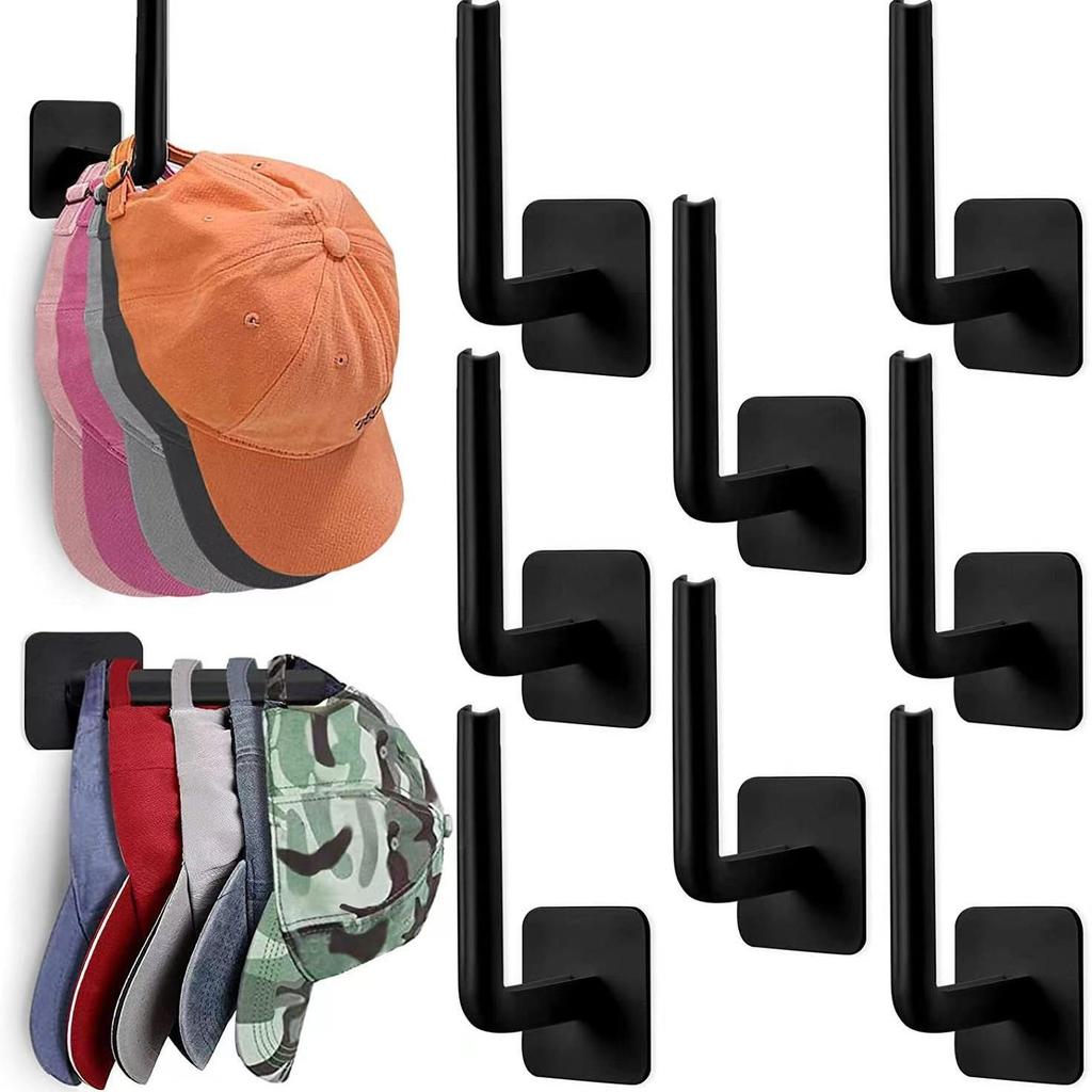 No-Drill Black Traceless Hook for Rag & Towel Storage - Wall-Mounted Kitchen Shelf