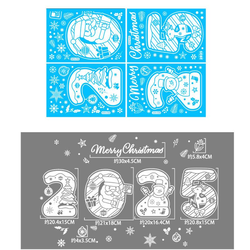 1 Set Christmas High-definition Window Sticker Snowflake Decoration Winter Christmas Home Decoration Window Films