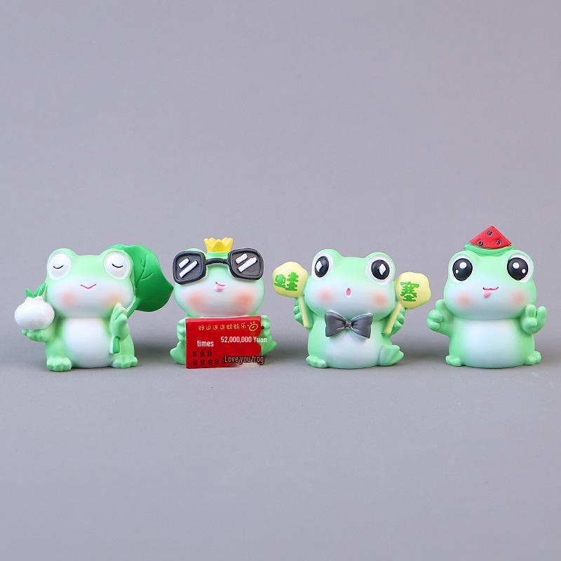 Happy Frog Emotional Healing Ornament - Cute Desktop and Car Decoration, Decompression Birthday Gift