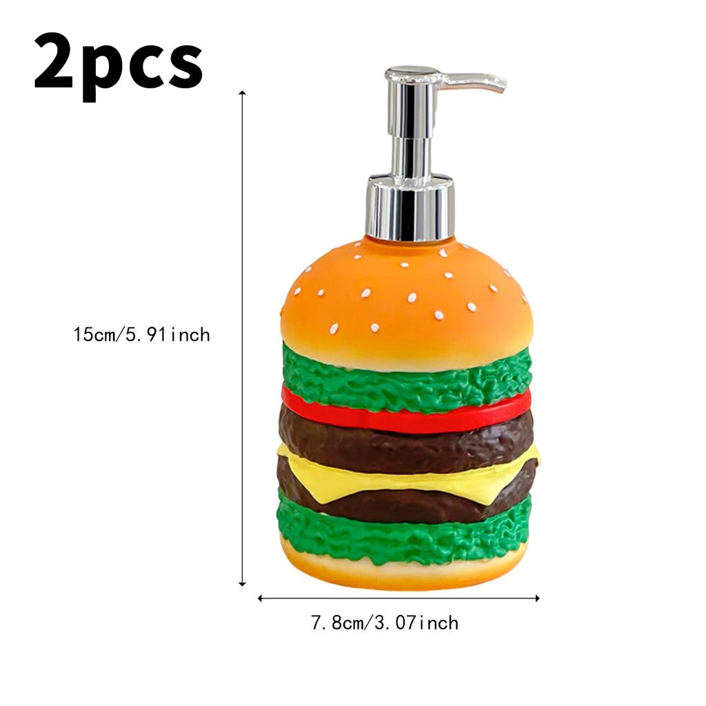 Łazienkowa butelka na balsam w kształcie hamburgera, dozownik do mydła, żel pod prysznic, butelka na balsam do rąk, butelka na szampon, akcesoria