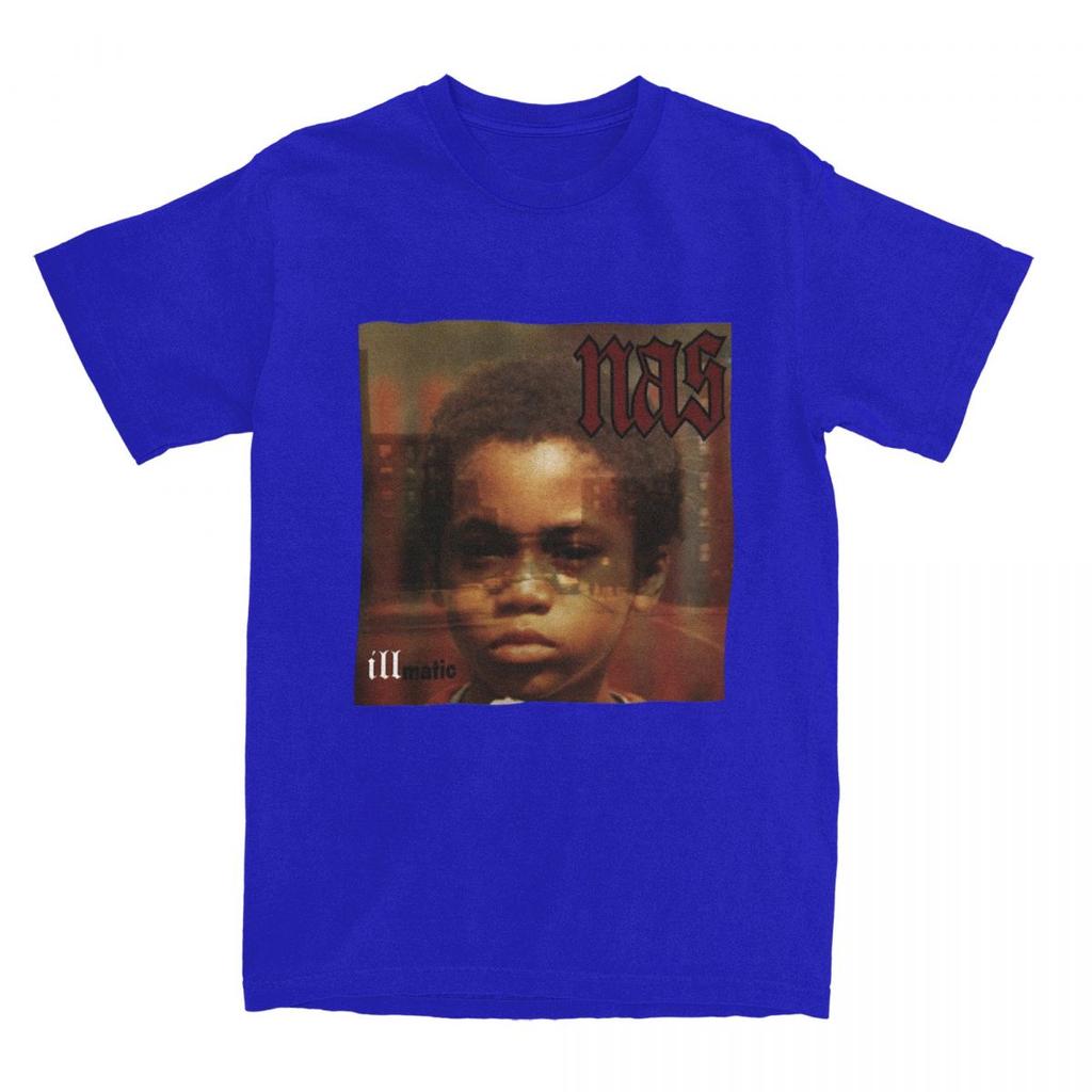 Nas Singer T-Shirt Man Illmatic Album Y2K Basic Cotton T-Shirts Summer O-Neck Trending Tee Shirt Cheap Big Size Tops
