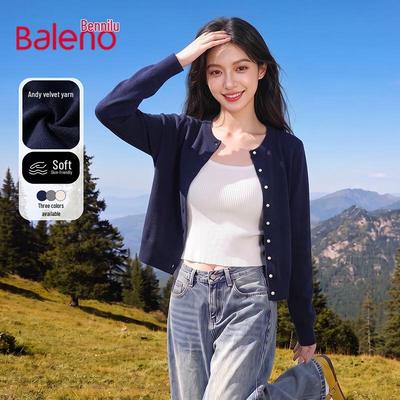 Baleno Women's Crew Neck Short Cardigan