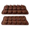 Smile Face Pig Shaped Mini Poop Chocolate Mold 15 Grids Candle Mold Poop Silicone Mold  DIY