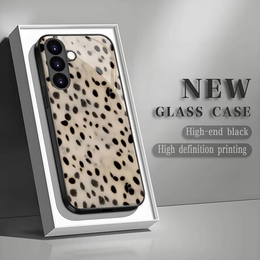

Simplified wave point tempered glass phone case suitable for Samsung Galaxy S26 S25 S24 S23 S22 S21 S20FE/Ultra/Plus5G anti drop GalaxyS25