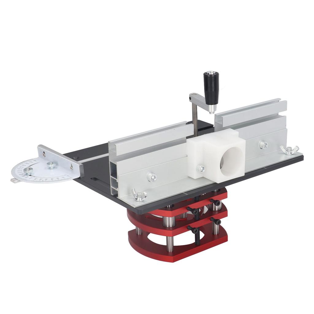 Router Lift with Top Plate Router Lifting Base Woodworking Slotting Trimming Chamfering Table Top Black