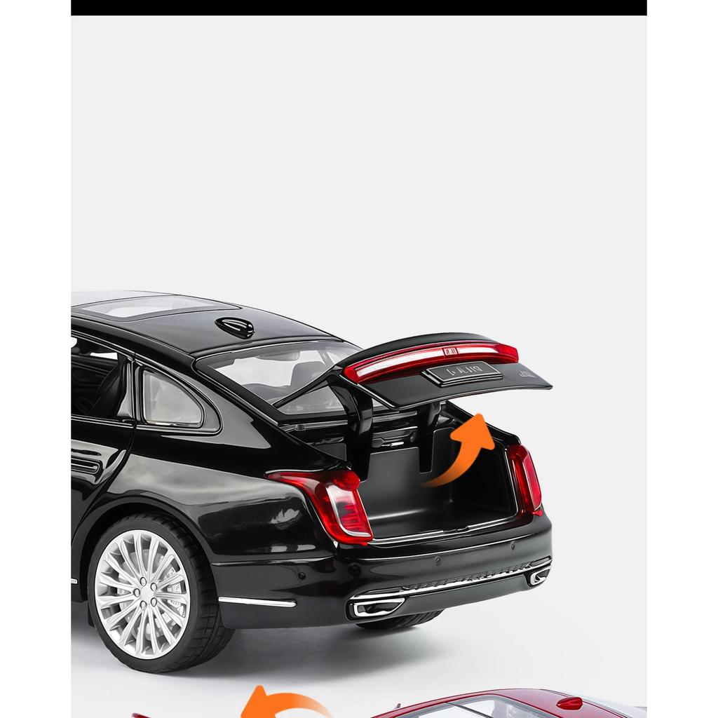 1/32 Hong Qi H9 Alloy Luxy Car Model Diecast Toy Vehicles Metal Car Model High Simulation Sound Light Collection Childrens Gifts
