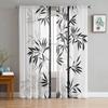 Statue Of Liberty Black White Tulle Window Curtains Living Room Organza Sheer Voile Curtain Bedroom Kitchen Home Decor Drape
