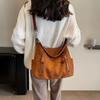 2024 Winter Fashion Solid Color Women's Zipper Design Shoulder Bag Tote Bag Female Handbag PU Leather Crossbody Bag