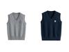 Kids' 2025 Autumn School Uniform V-neck Knitted Vest - Academy Style for Boys and Girls