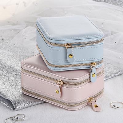 Jewelry Casket Cosmetic Storage Box Makeup Multi-function Earrings Ring Container Case