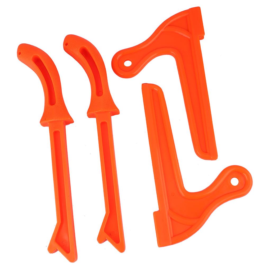 4Pcs Safety Plastic Woodworking Protective Hand Saw Push Sticks Tool For Carpentry(Orange)