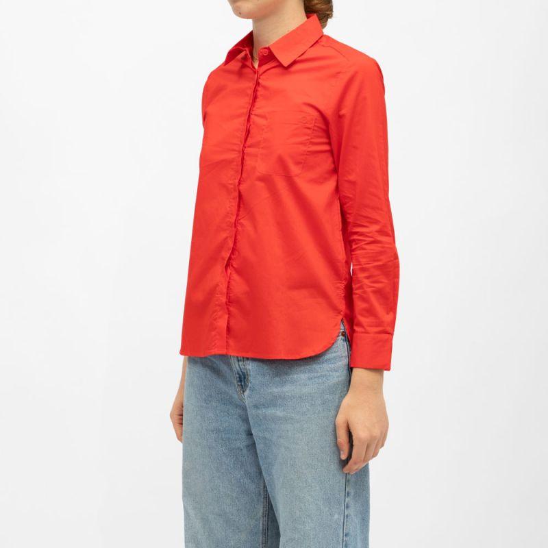 Red Carli Cotton Long Sleeve Shirt Woman LA PETITE ETOILE