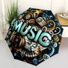 1pc Music Decor Automatic Folding Umbrella, Heavy-Duty 8-Rib Construction, Perfect for Everyday Yy251114101