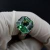 Natural Bluish Green Sapphire Loose Gemstone Square Cut 10.90 Ct September Birthday Birthstone