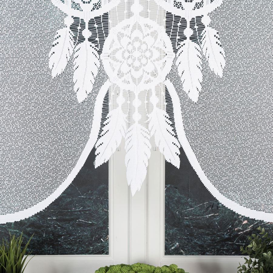 LEA - Ready-made jacquard panel - 160x160 cm - white