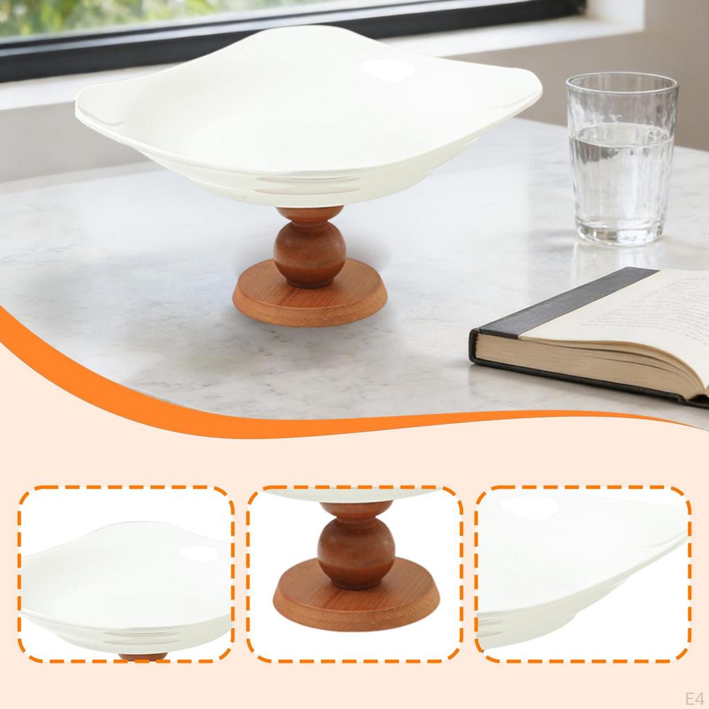 Footed Fruit Bowl Decorative Bread Basket Stand Serving Tray for Sundries Picnic