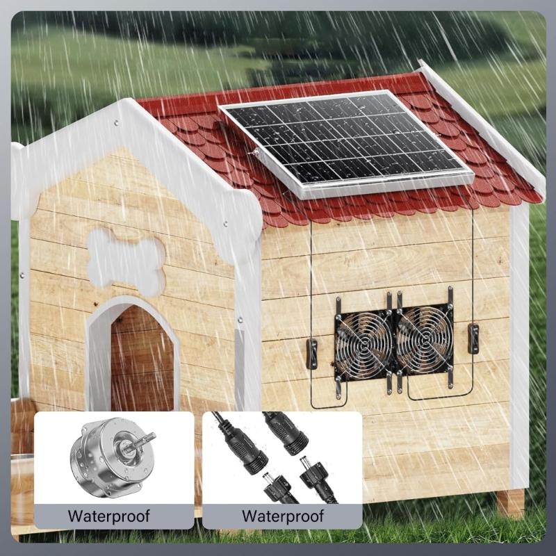 High Speed Solars Exhaust Fan 12V 3000RPM Brushless Motor Ventilation Systems For Sheds Camping Trailers Chicken Coops