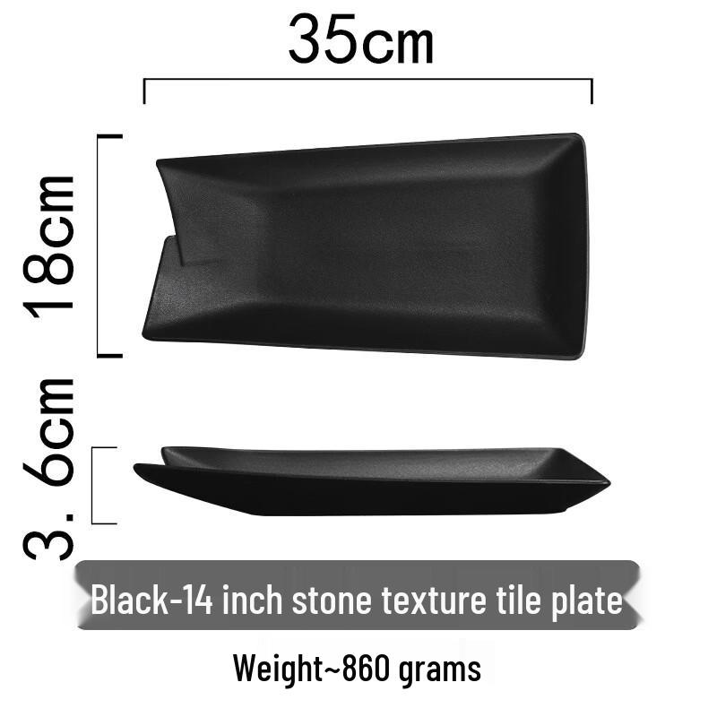abay Japanese Style Rectangular Ceramic Serving Plate