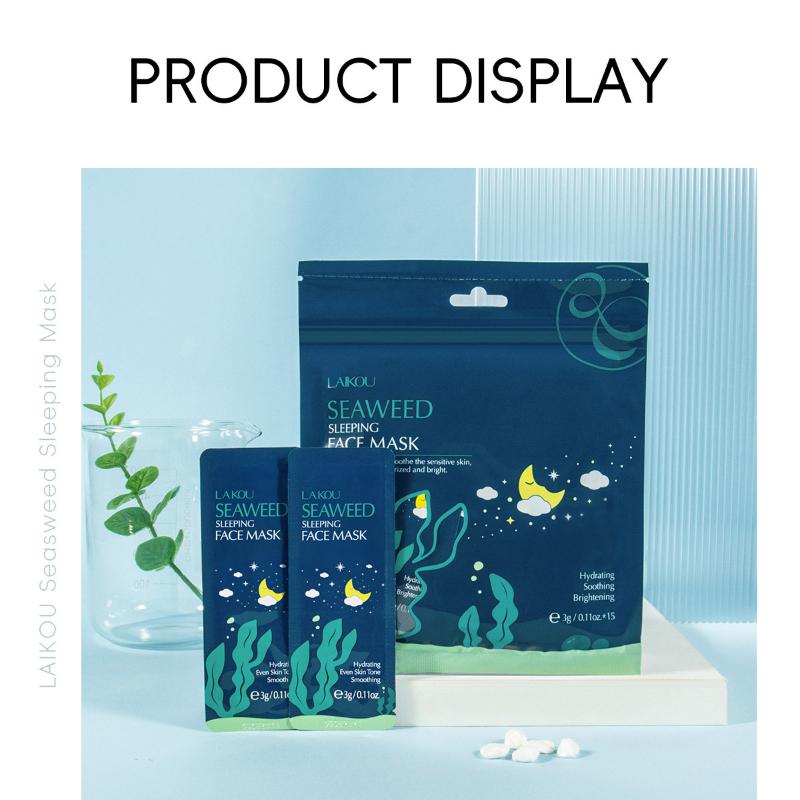 10pcs/5pcs Seaweed Sleeping Mask Moisturizing Can Be Used Before Bed No Need To Rinse Suitable for All Skin Types Perfect Christmas Gift